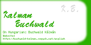 kalman buchwald business card