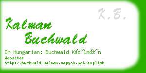 kalman buchwald business card